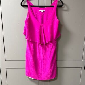 Amanda Uprichard Fuchsia V-Neck Dress